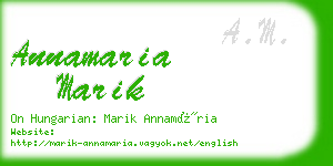 annamaria marik business card